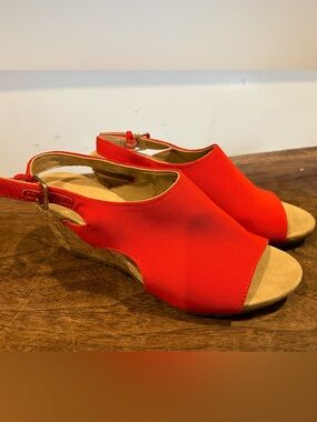 Bandolino Canvas Cork Wedge Sandals